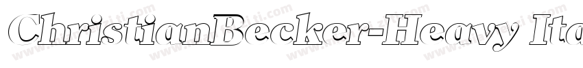 ChristianBecker-Heavy Italic字体转换